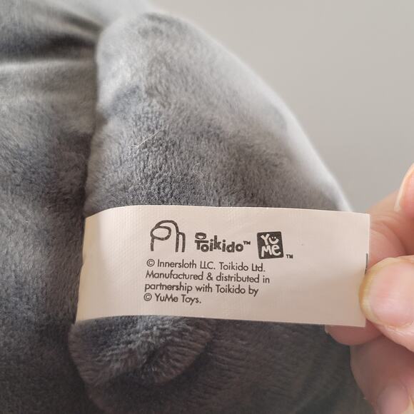 Among Us Plush Crewmate Impostor 12" Toy Gray with Teeth Tongue Toikido 2021 - Picture 11 of 15